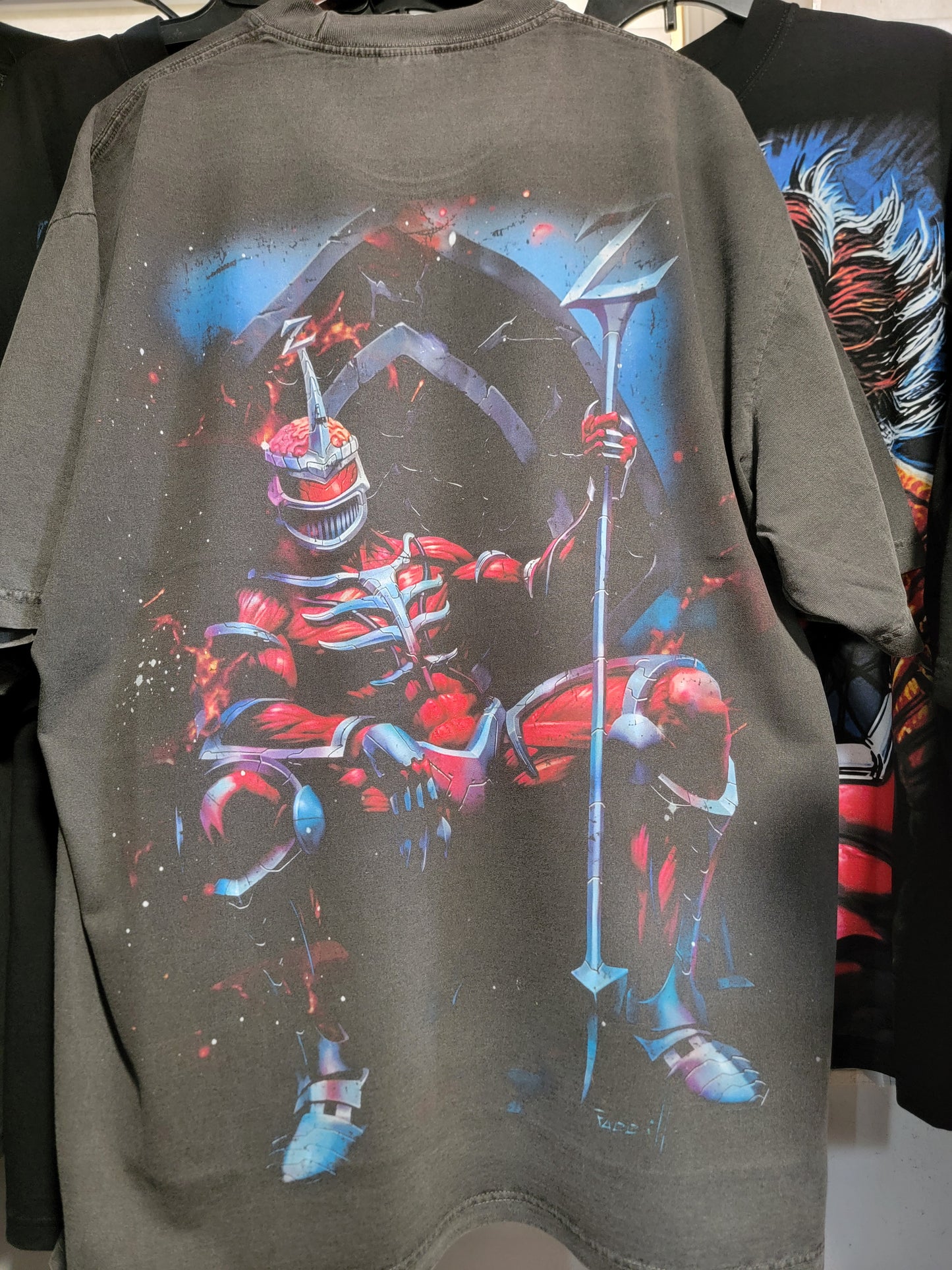 LORD ZEDD ON SHAKA HEAVYWEIGHT GARMET DYED T SHIRT ( POWER RANGERS