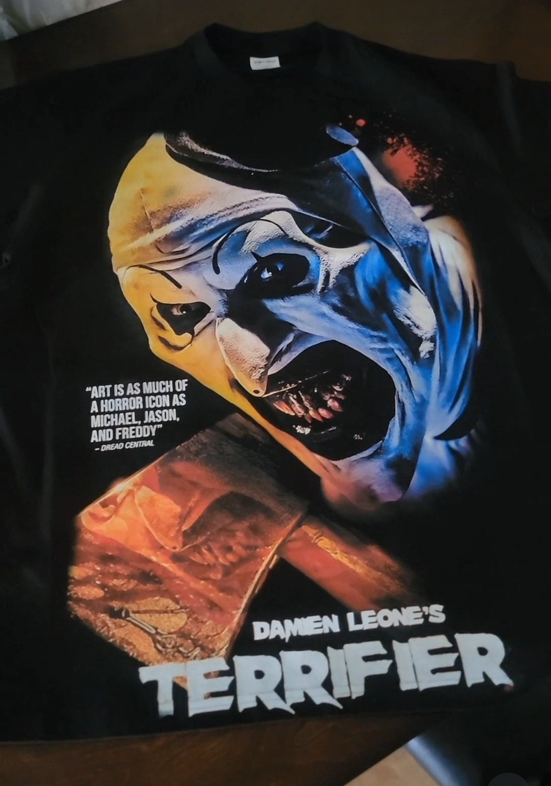 TERRIFIER ON SHAKA HEAVYWEIGHT GARMET DYED T SHIRT "HORROR"