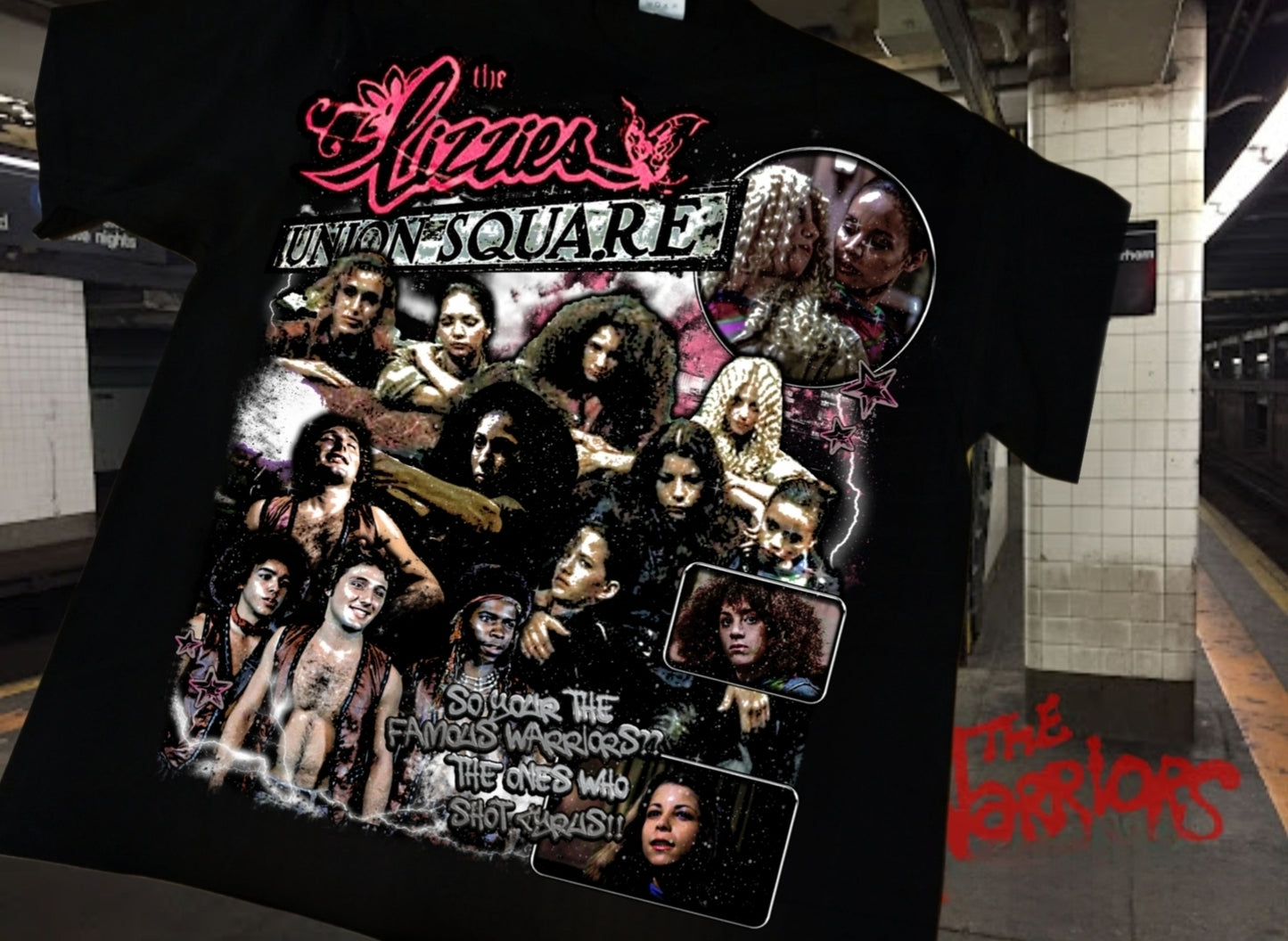 THE LIZZIES ON SHAKA HEAVYWEIGHT GARMET DYED T SHIRT "WARRIORS