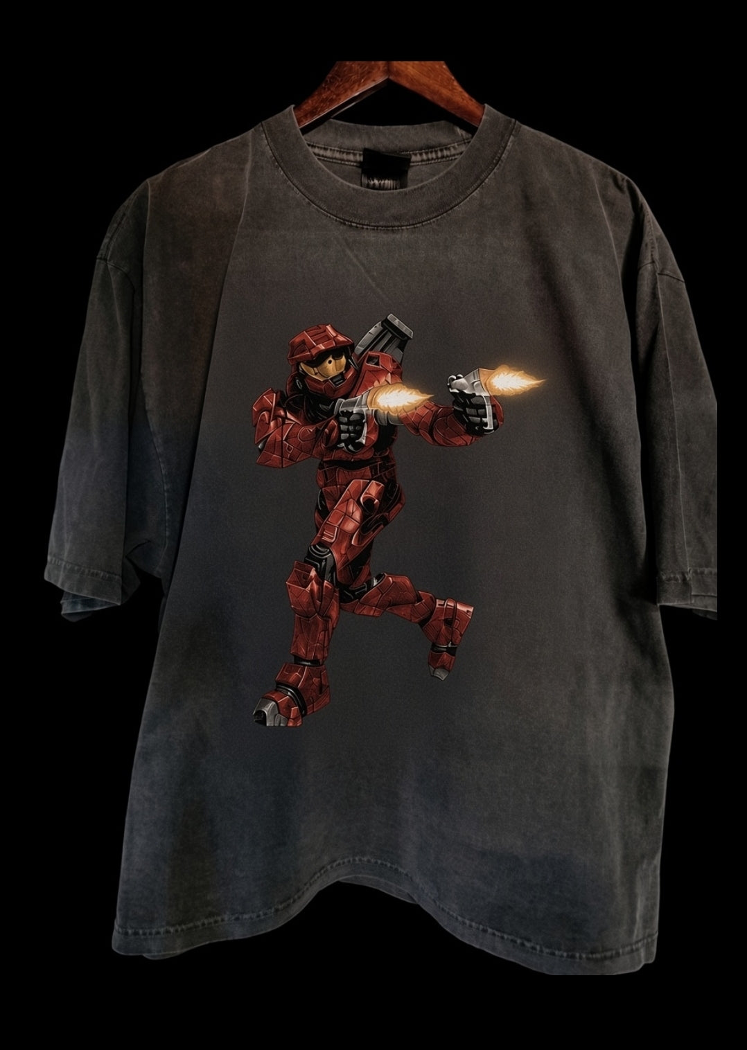 HALO 3 SPARTAN PLASMA ON SHAKA HEAVY GARMET DYED T Shirt MODERN