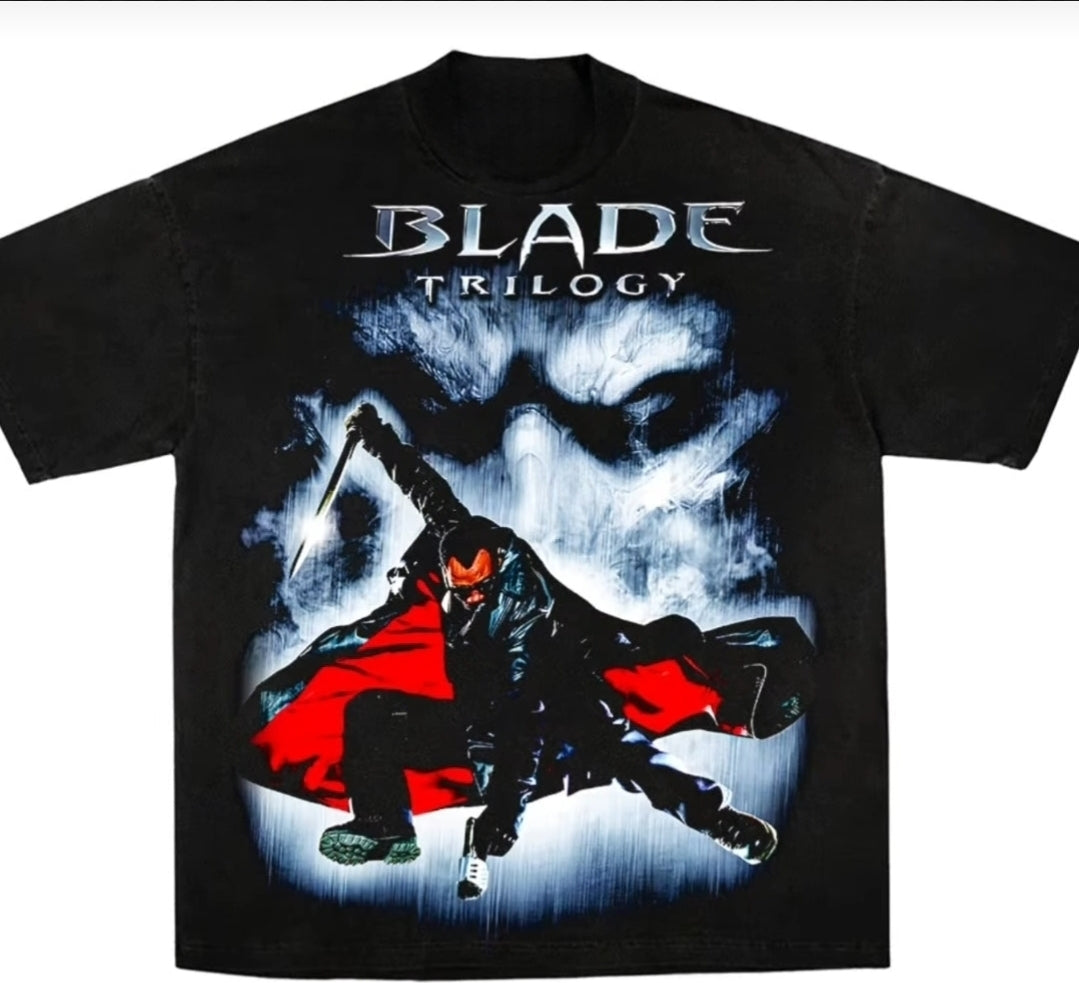BLADE ON SHAKA HEAVYWEIGHT GARMET DYED T SHIRT