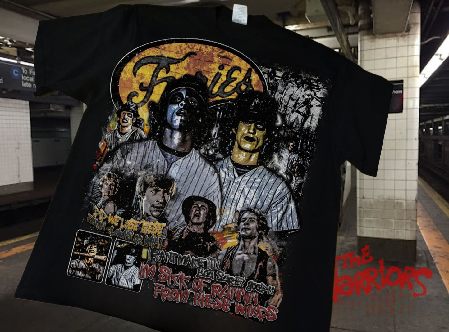 BASEBALL FURIES ON SHAKA HEAVYWEIGHT GARMET DYED "MOVIES " WARRIORS