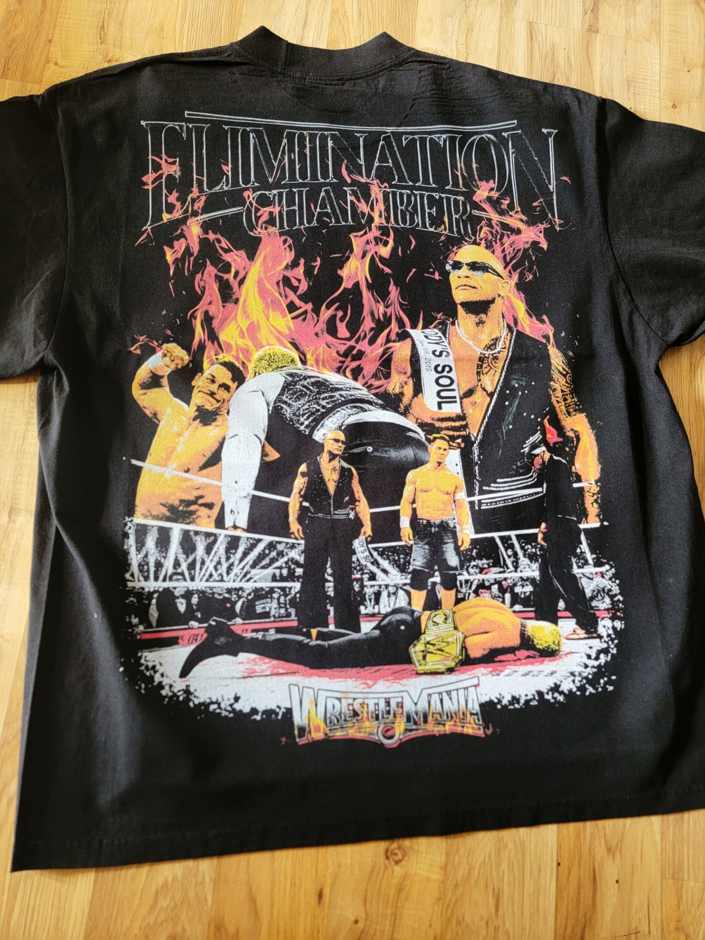 JOHN CENA ON SHAKA HEAVYWEIGHT GARMET DYED T "WRESTLING