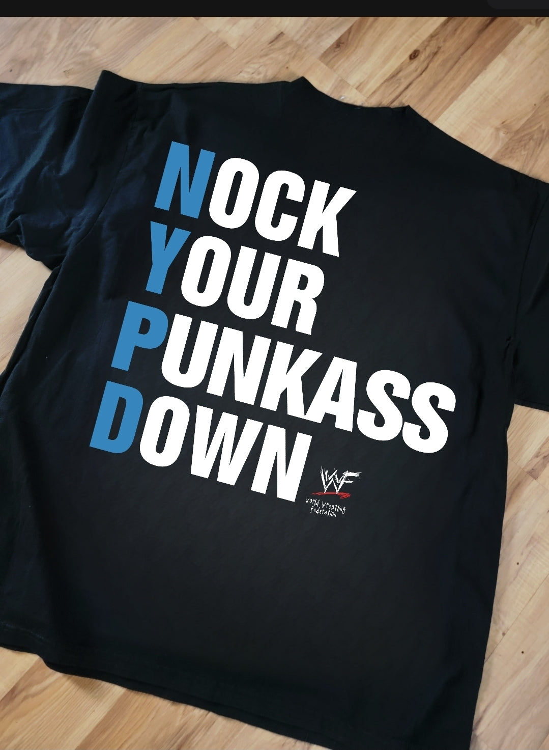 STONE COLD NYPD ON SHAKA HEAVYWEIGHT GARMET DYED T SHIRT (Wrestling