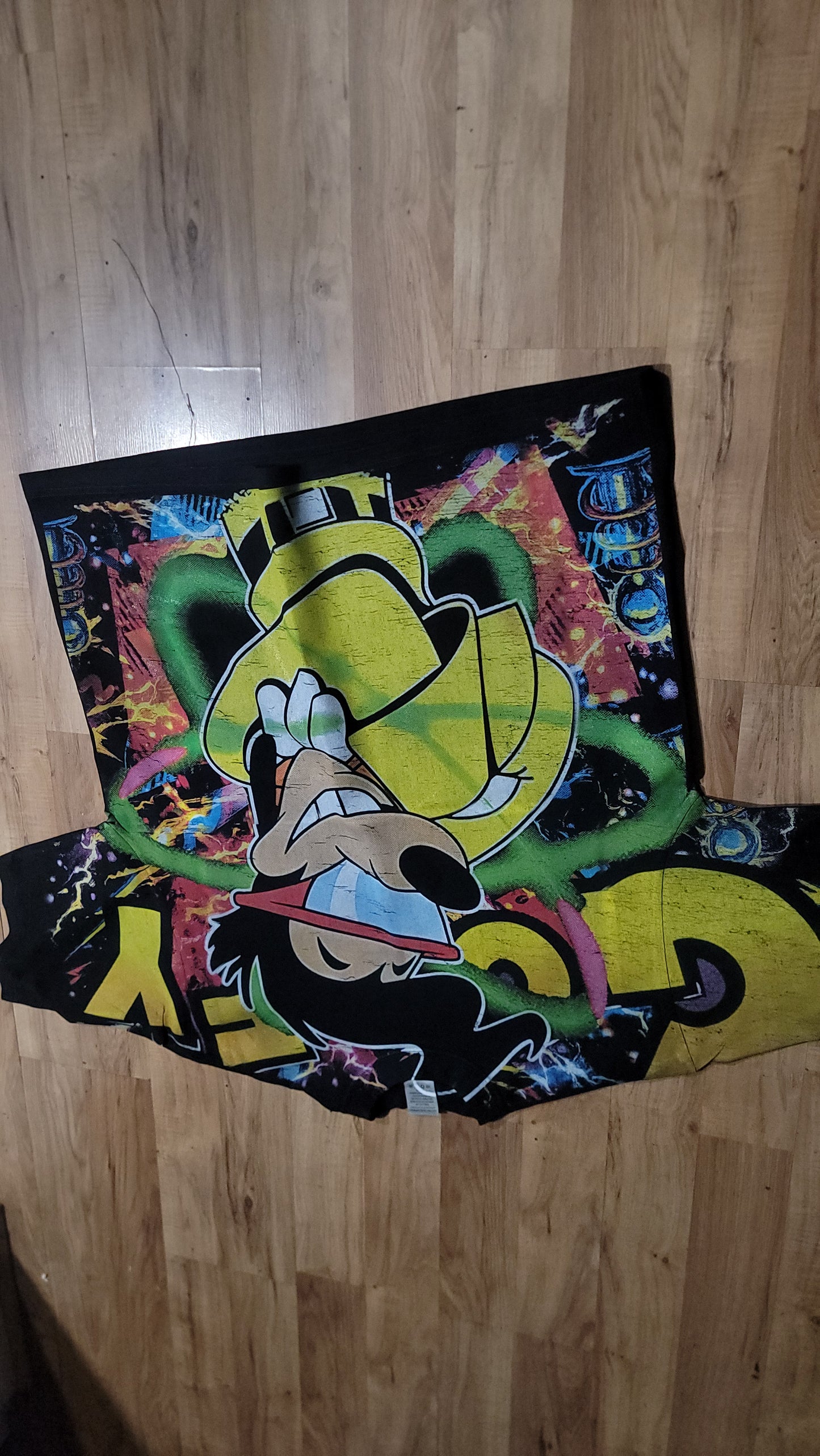 GOOFY POWERLINE AOP (FRONT ONLY)ON SHAKA HEAVYWEIGHT GARMET DYED T SHIRT