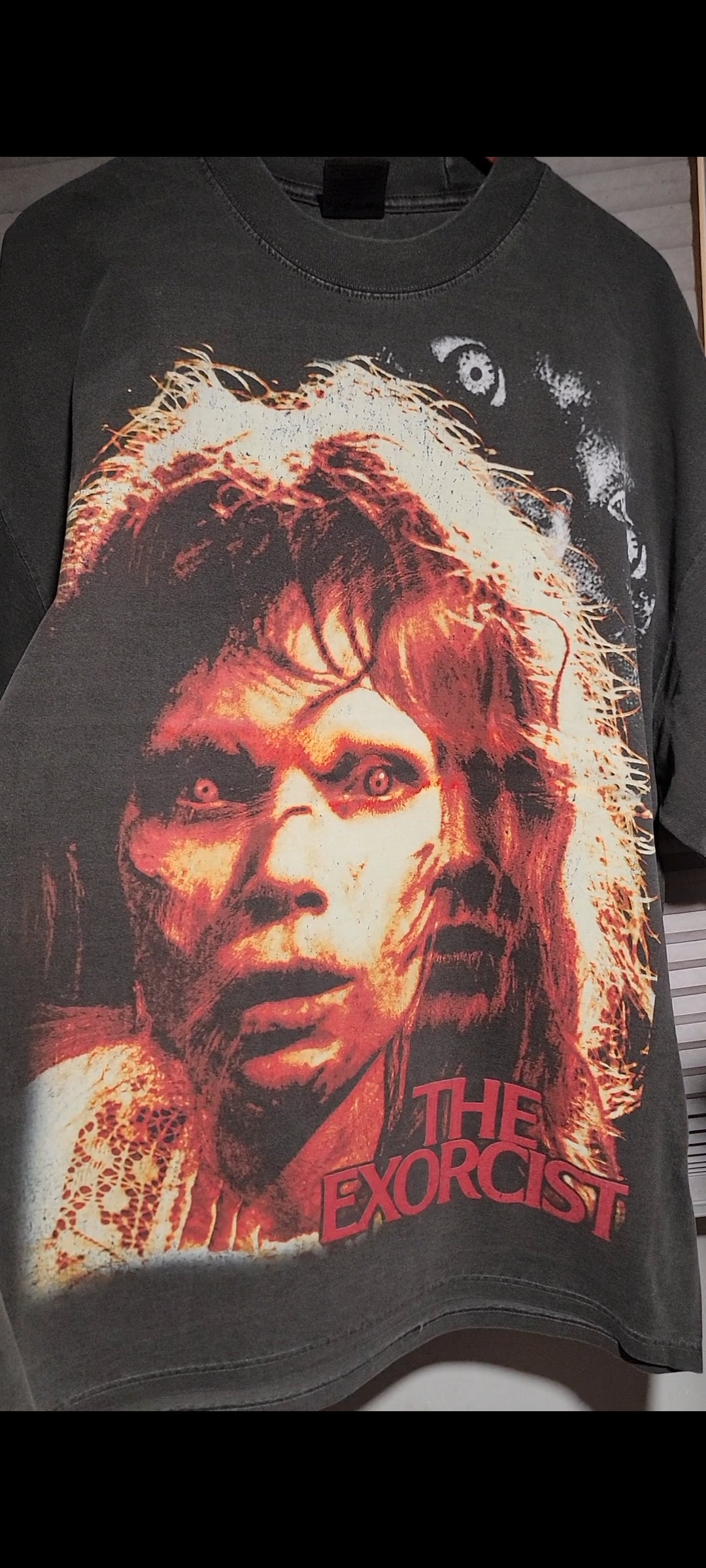 EXCORCIST ON SHAKA HEAVYWEIGHT GARMET DYED T SHIRT "HORROR"