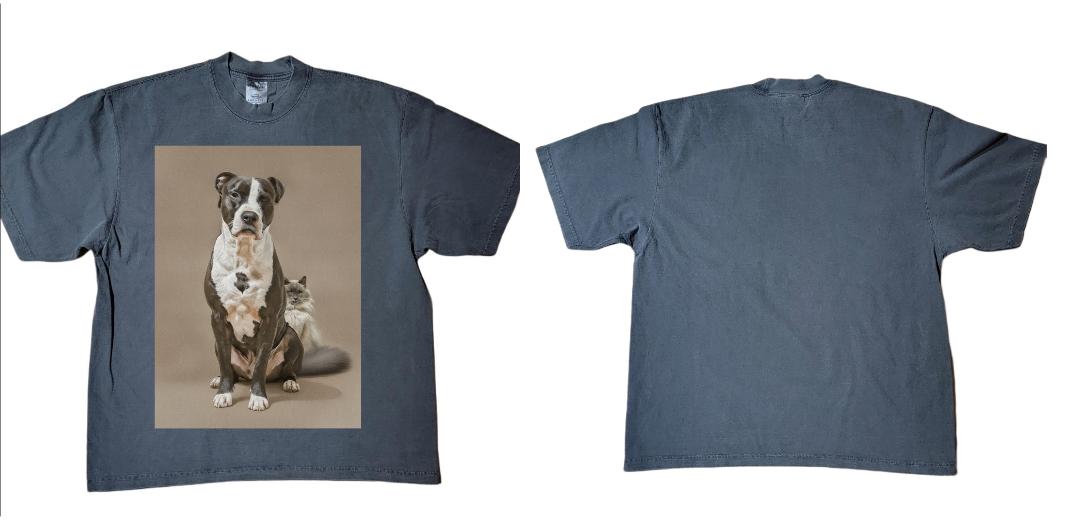 SHAKA HEAVYWEIGHT GARMET DYED SHADOW GREY "CLICK TO CUSTOMIZE" "UPLOAD IMAGES"