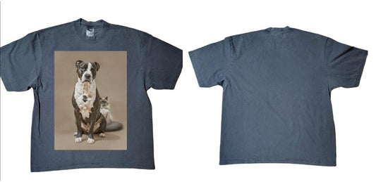 SHAKA HEAVYWEIGHT GARMET DYED SHADOW GREY "CLICK TO CUSTOMIZE" "UPLOAD IMAGES"