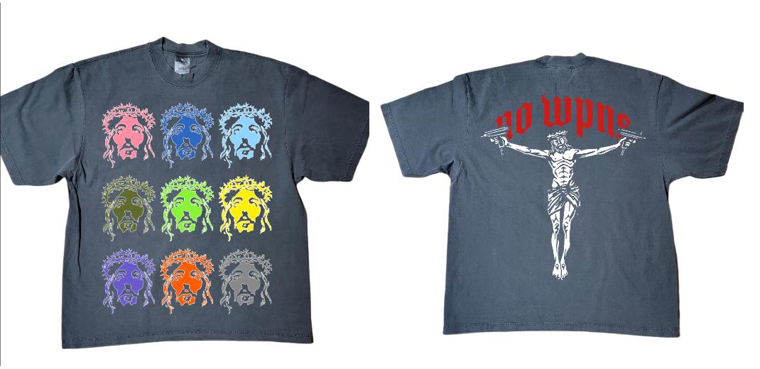 SHAKA HEAVYWEIGHT GARMET DYED SHADOW GREY "CLICK TO CUSTOMIZE" "UPLOAD IMAGES"