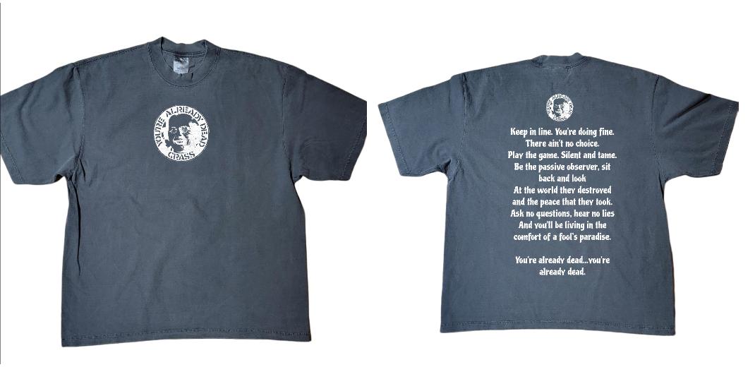 SHAKA HEAVYWEIGHT GARMET DYED SHADOW GREY "CLICK TO CUSTOMIZE" "UPLOAD IMAGES"