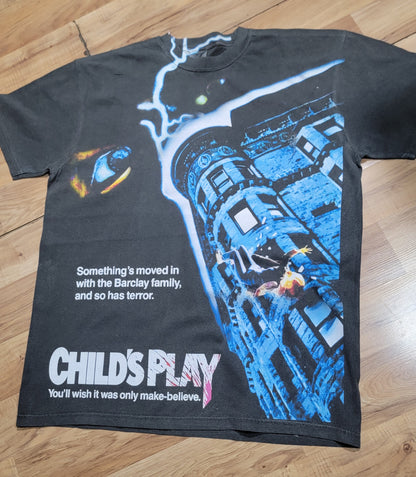 CHILDS PLAY ON SHAKA SUPERMAX HEAVYWEIGHT GARMET DYED T SHIRT BIG print