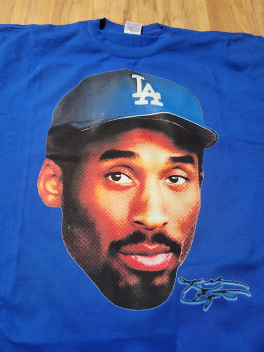 BIG FACE KOBE WITH LA HAT ON SHAKA HEAVYWEIGHT GARMET DYED T SHIRT