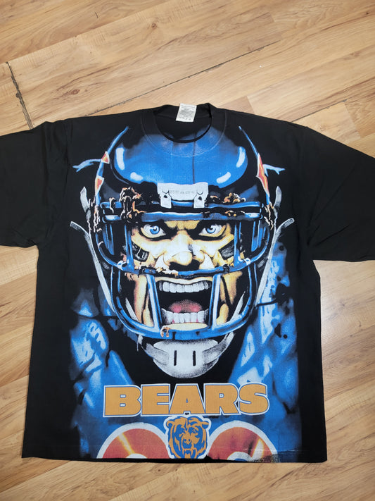 BEARS JUMBO PRINT ON SHAKA HEAVY GARMET DYED T SHIRT