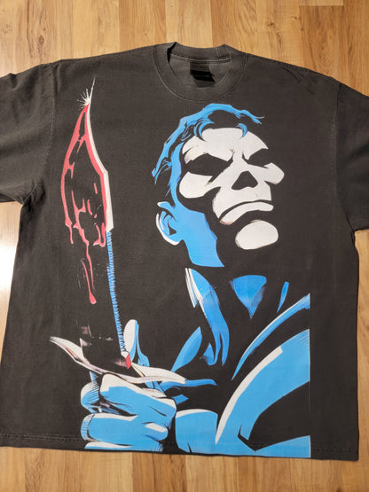 PUNISHER OVERSIZED PRINT ON SHAKA HEAVY GARMET DYED T
