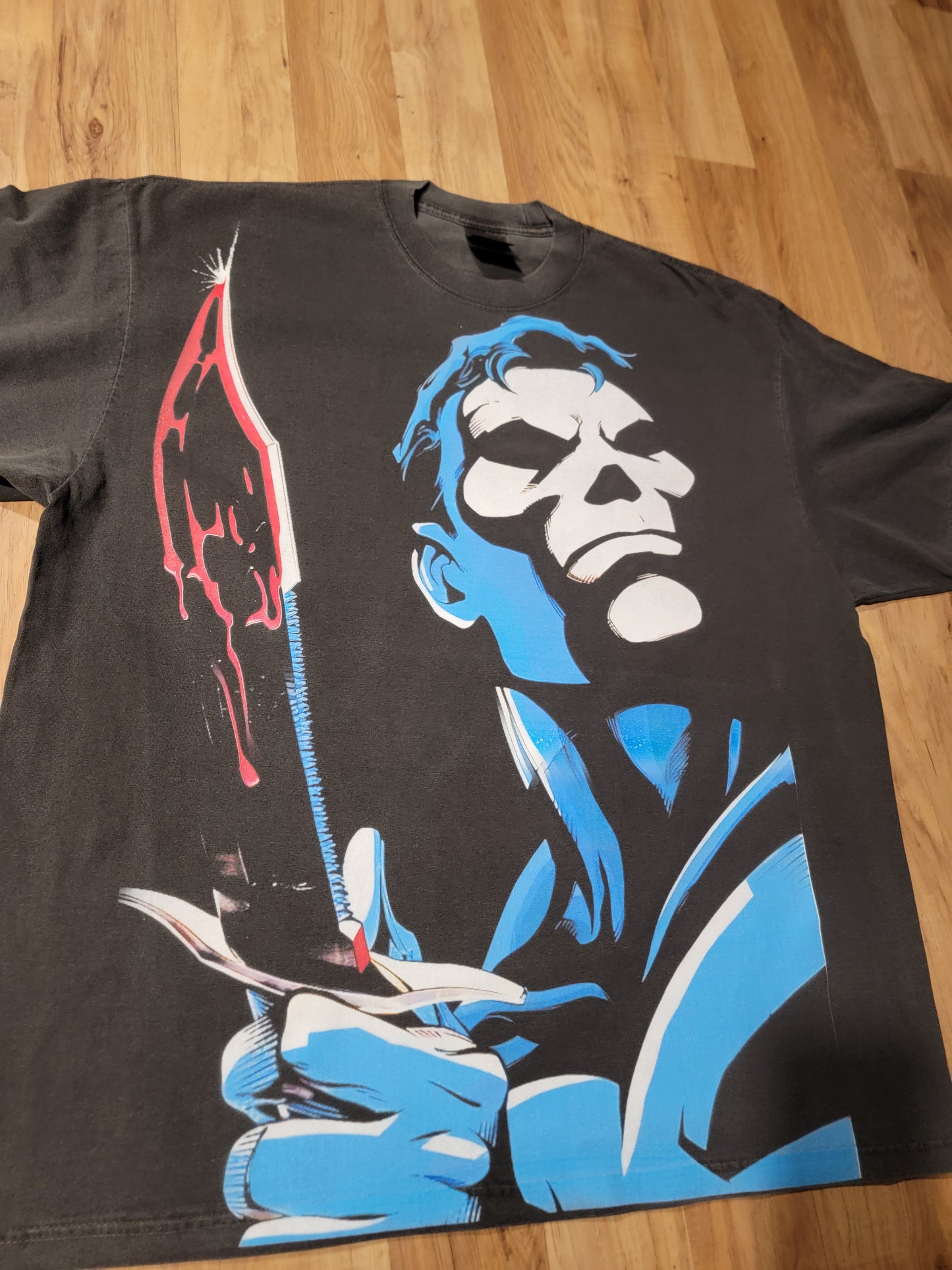 PUNISHER OVERSIZED PRINT ON SHAKA HEAVY GARMET DYED T