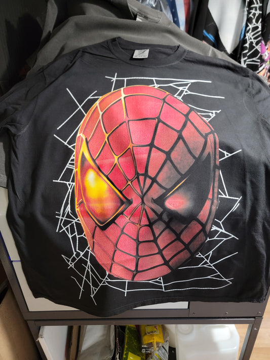 SZ "XL OR 2XL" SPIDERMAN BIG FACE (ON COMFORT COLORS)  AUCTION