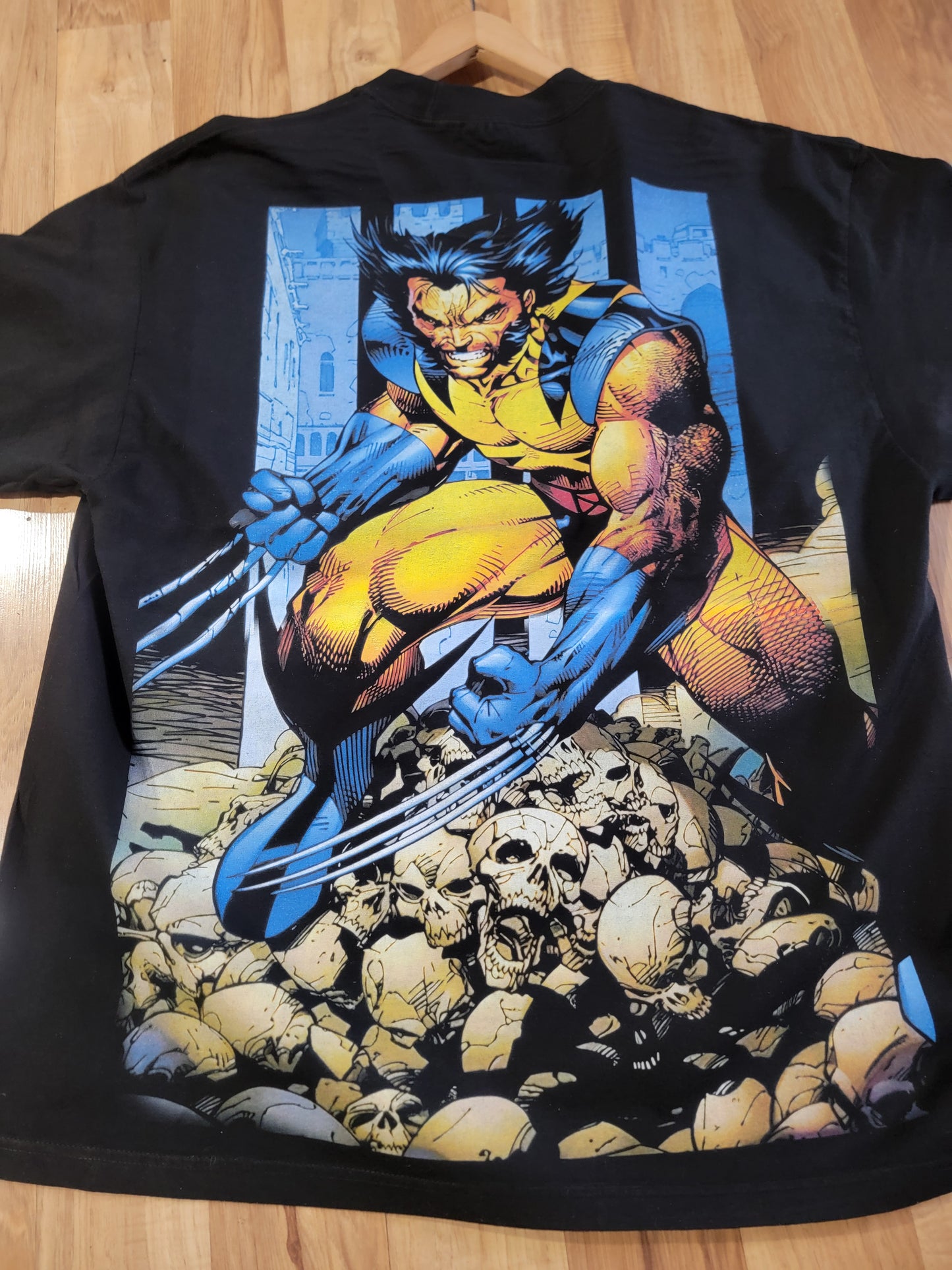 WOLVERINE FRONT & BACK BIG PRINT PRINT ON SHAKA HEAVY GARMET DYED T SHIRT