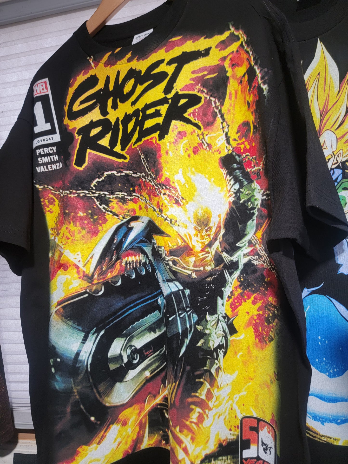 GHOST RIDER BIG PRINT ON SHAKA HEAVYWEIGHT GARMET DYED