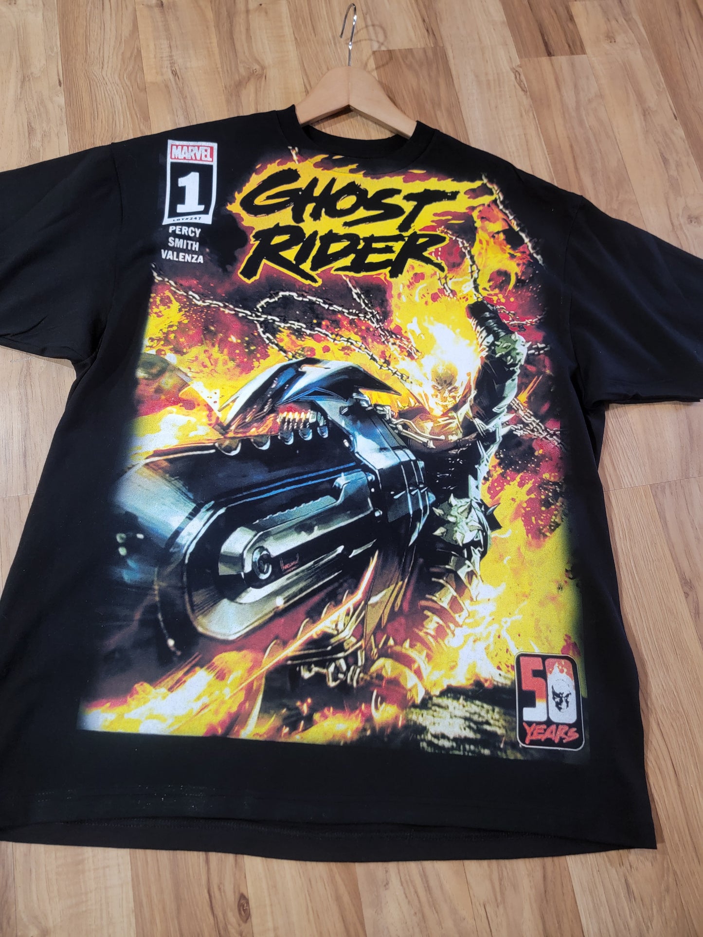 GHOST RIDER BIG PRINT ON SHAKA HEAVYWEIGHT GARMET DYED