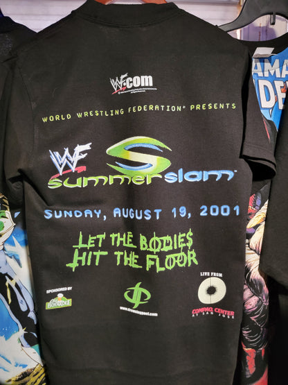 RETO 2001 Let the bodies hit the floor summer slaM WRESTLING T SHIRT