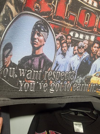 BLOOD IN BLOOD OUT ON SHAKA HEAVYWEIGHT GARMET DYED T SHIRT "Movie