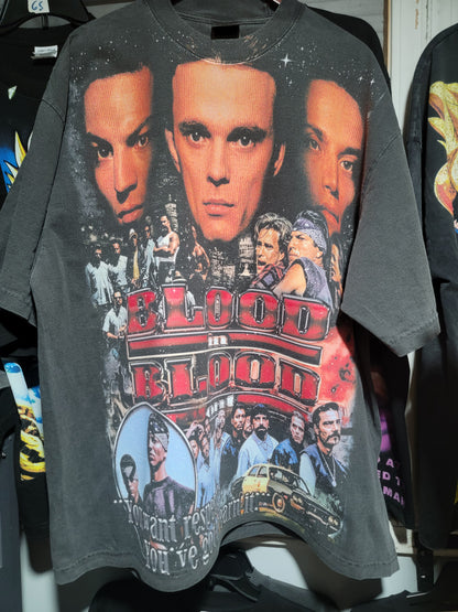 BLOOD IN BLOOD OUT ON SHAKA HEAVYWEIGHT GARMET DYED T SHIRT "Movie