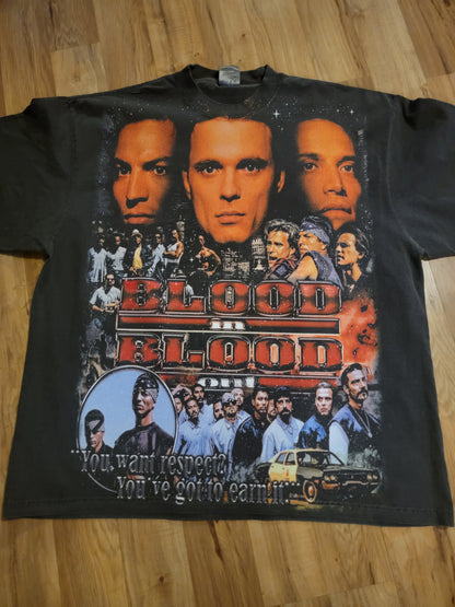 BLOOD IN BLOOD OUT ON SHAKA HEAVYWEIGHT GARMET DYED T SHIRT "Movie