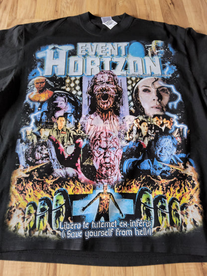 EVENT HORIZON ON SHAKA HEAVYWEIGHT GARMET DYED T SHIRT "HORROR"