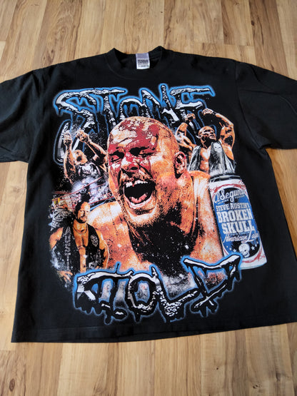 STONE COLD ON SHAKA HEAVYWEIGHT T SHIRT ,Wrestling"