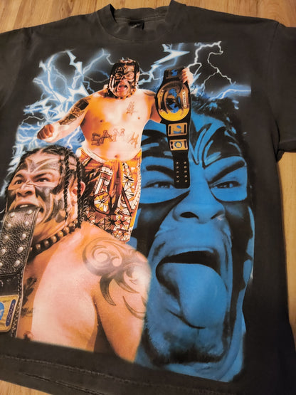 UMAGA ON SHAKA HEAVY T SHIRT "wrestling