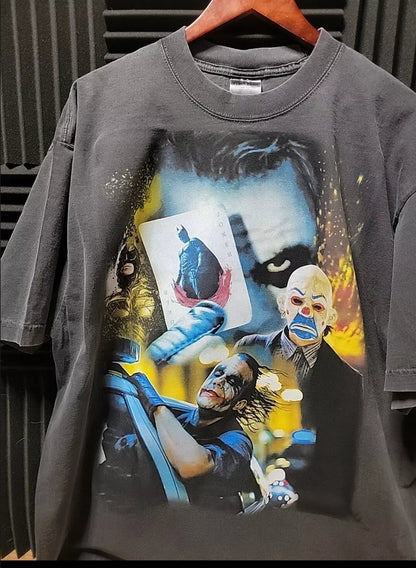 BATMAN JOKER ON SHAKA HEAVYWEIGHT SHADOW GREY VNTG WASHED T SHIRT