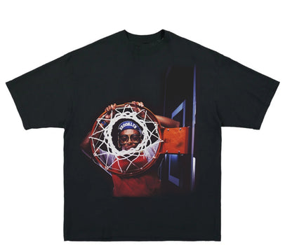 RETRO SPIKE LEE ON SHAKA SUPERMAX HEAVYWEIGHT GARMET DYED T SHIRT
