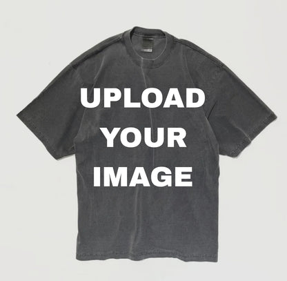 SHAKA HEAVYWEIGHT GARMET DYED SHADOW GREY "CLICK TO CUSTOMIZE" "UPLOAD IMAGES"