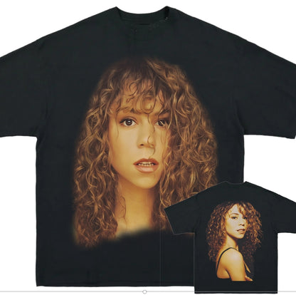 MARIAH CAREY ON SHAKA HEAVYWEIGHT GARMET DYED  T SHIRT