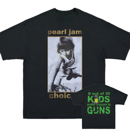 PEARL JAM CHOICES ON A SHAKA HEAVYWEIGHT GARMET DYED T SHIRT