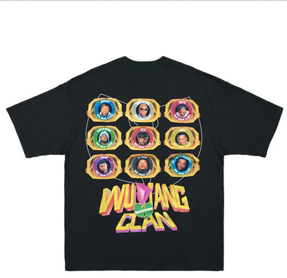 WU RANGERS ON A SHAKA HEAVYWEIGHT GARMET DYED T SHIRT "MODERN"