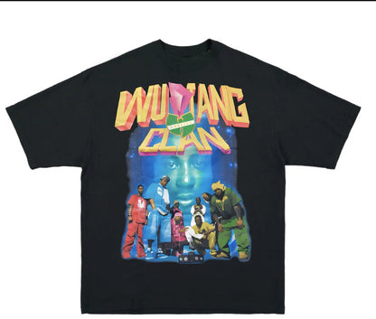 WU RANGERS ON A SHAKA HEAVYWEIGHT GARMET DYED T SHIRT "MODERN"