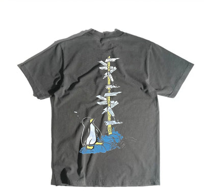 1990 DESIGN Fleetwood Mac Behind The Mask T ON SHAKA HEAVYWEIGHT GARMET DYED T SHIRT "MODERN"