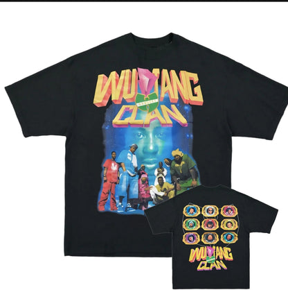 WU RANGERS ON A SHAKA HEAVYWEIGHT GARMET DYED T SHIRT "MODERN"