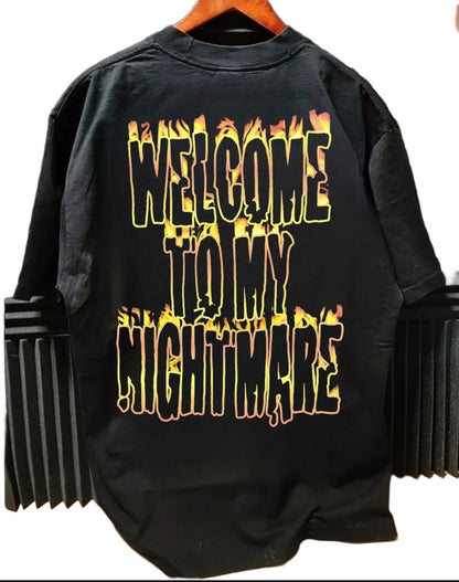 KANE WELCOME TO MY NIGHTMARE ON SHAKA HEAVYWEIGHT GARMET DYED T SHIRT "MODERN" WRESTLING