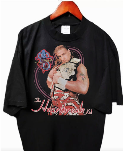 SHAWN MICHAELS HEARTBREAK KID ON SHAKA HEAVYWEIGHT GARMET DYED T SHIRT "MODERN" WRESTLING