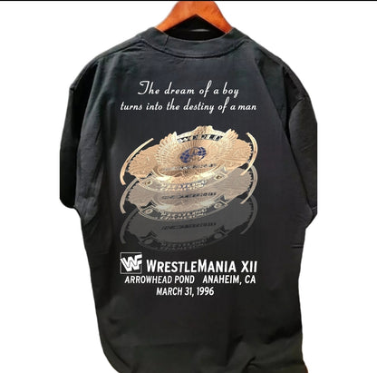 SHAWN MICHAELS HEARTBREAK KID ON SHAKA HEAVYWEIGHT GARMET DYED T SHIRT "MODERN" WRESTLING