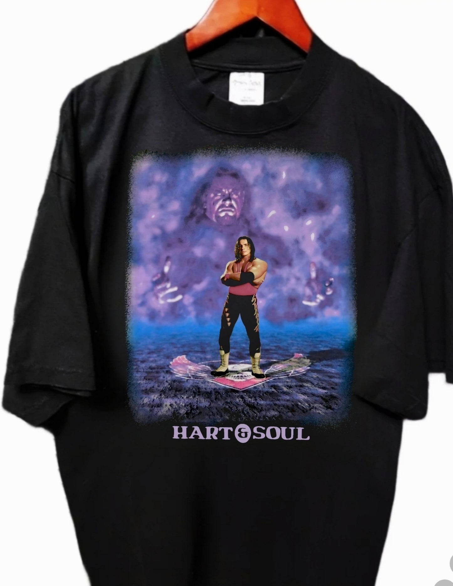 Summerslam Undertaker Bret Hart & Soul T-Shirt Men's 1997 Design " MODERN"