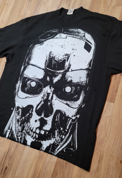 TERMINATOR JUMBO WHITE PRINT ON SHAKA HEAVY GARMET DYED T