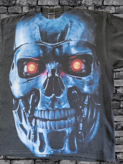 TERMINATOR JUMBO PRINT ON SHAKA HEAVY GARMET DYED T SHIRT "movie"