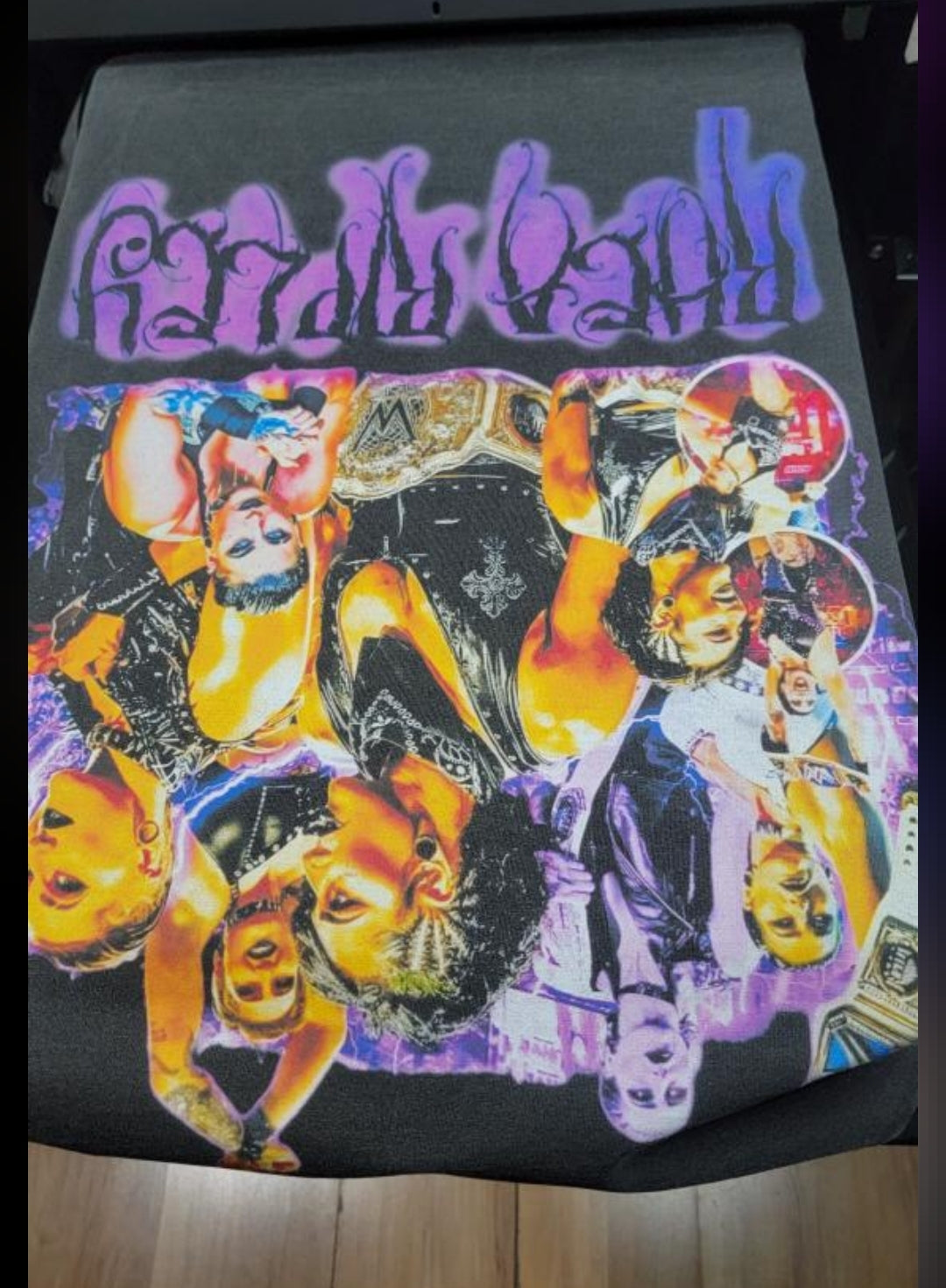 RHEA RIPLEY ON SHAKA HEAVYWEIGHT GARMET DYED T SHIRT WRESTLING