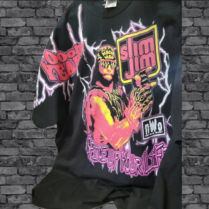 MACHO MAN NWO SLIM JIM SHIRT " MODERN" WRESTLING