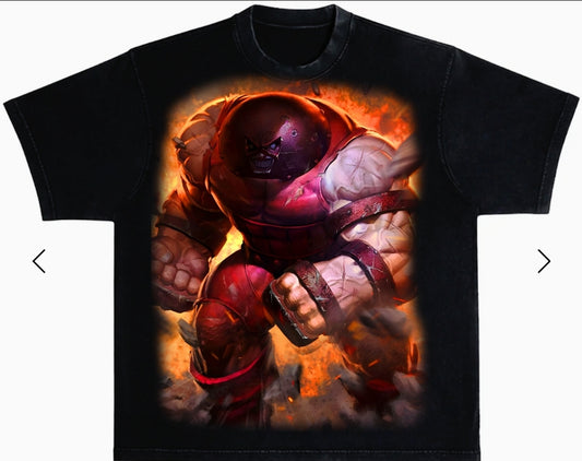 JUGGERNAUT ON SHAKA HEAVY GARMET DYED T SHIRT