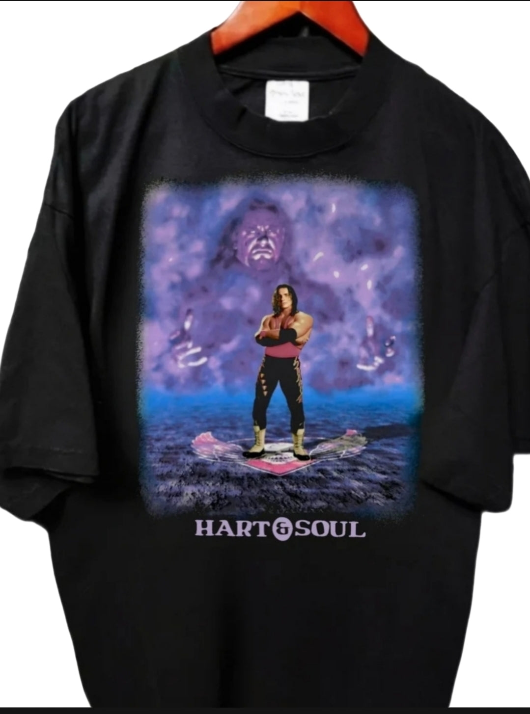 Summerslam Undertaker Bret Hart & Soul T-Shirt Men's 1997 Design " MODERN"