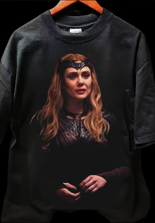 WANDA MAXIMOFF ON SHAKA HEAVYWEIGHT GARMET DYED T SHIRT